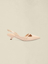 D&eacute;collet&eacute; slingback a punta con tacco kitten image number 1