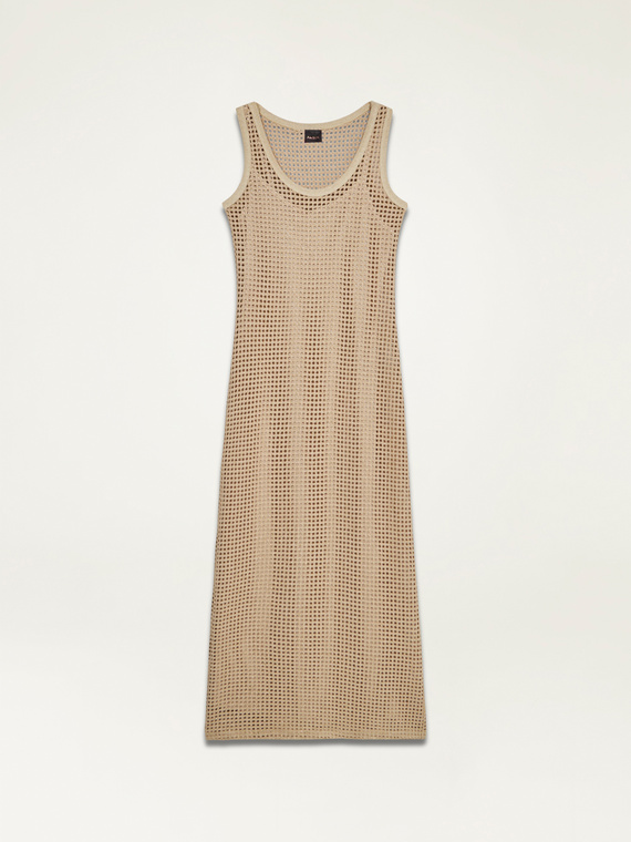 Long lurex knit dress