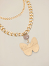 Collier en m&eacute;tal avec pendentif papillon image number 2