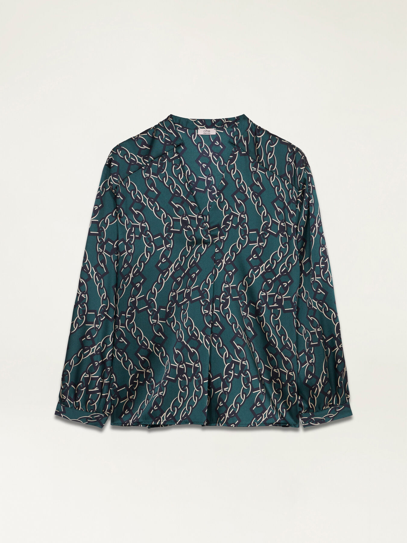 Bluse aus gemustertem Satin image number 3