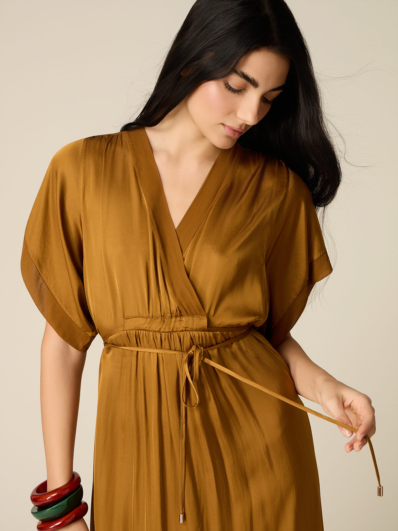 Long satin dress image number 2