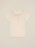 Tricou cu broderie cu pietre image number 3
