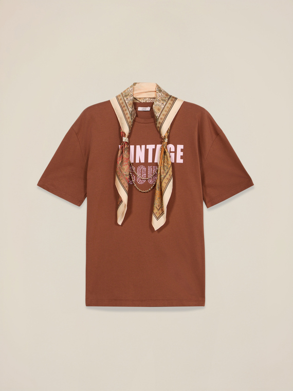 T-Shirt mit Halstuch