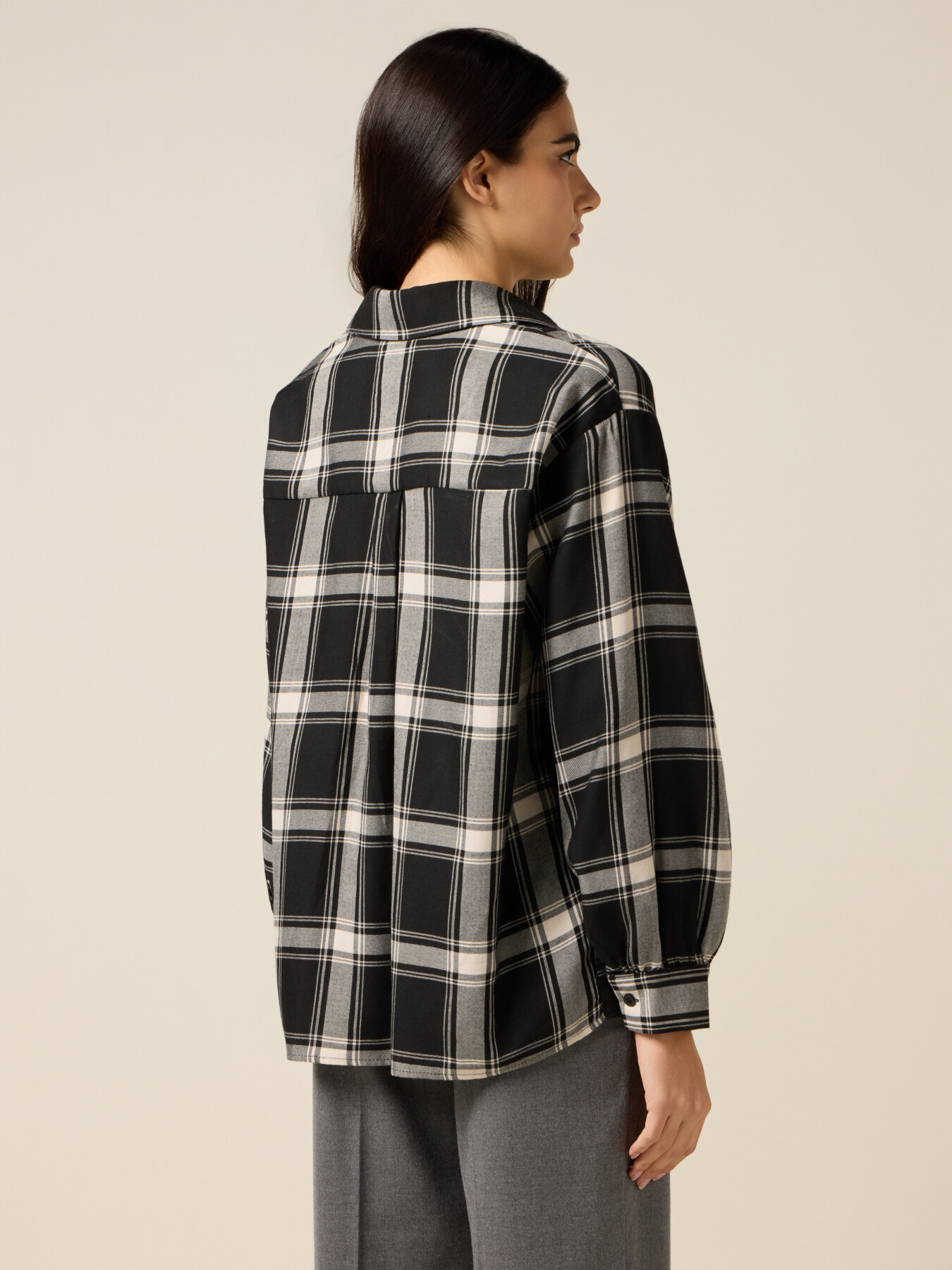 Check shirt with studs image number 1