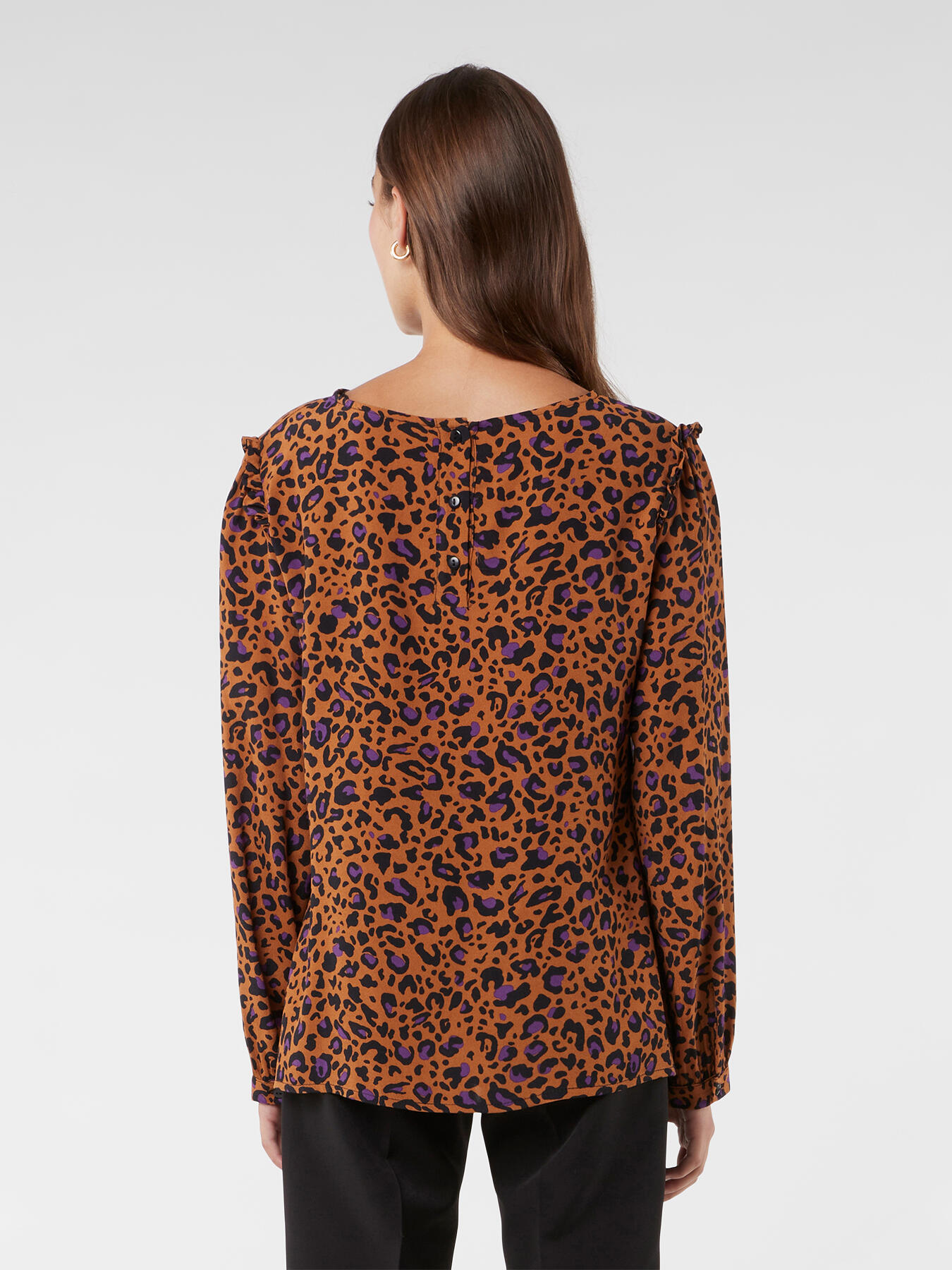 Viscose animal print blouse image number 1