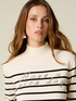 Sweater with jewel lettering embroidery image number 2