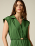 Robe chemise en popeline avec ceinture image number 2