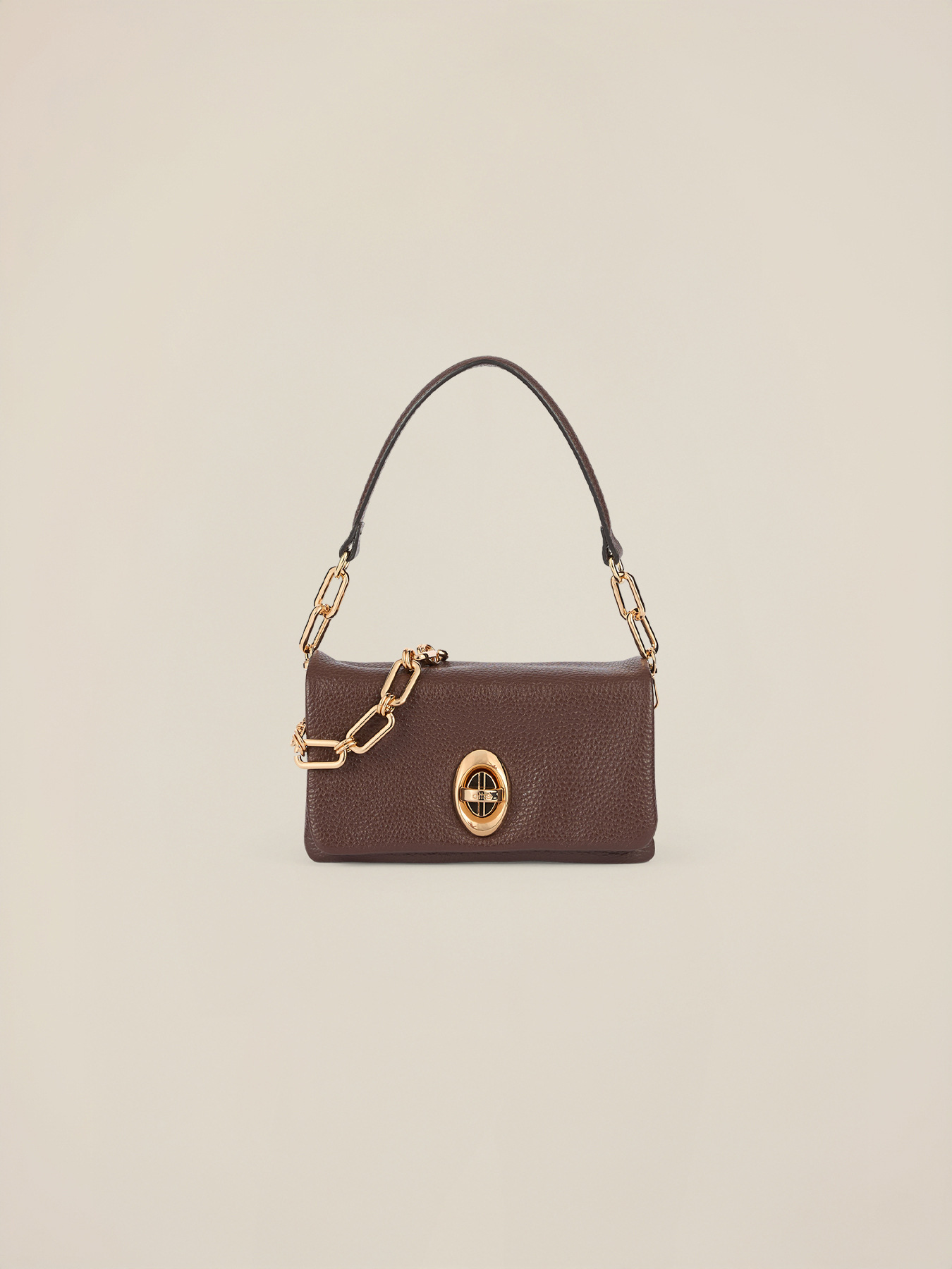 Petit sac &agrave; bandouli&egrave;re en cuir v&eacute;ritable image number 1