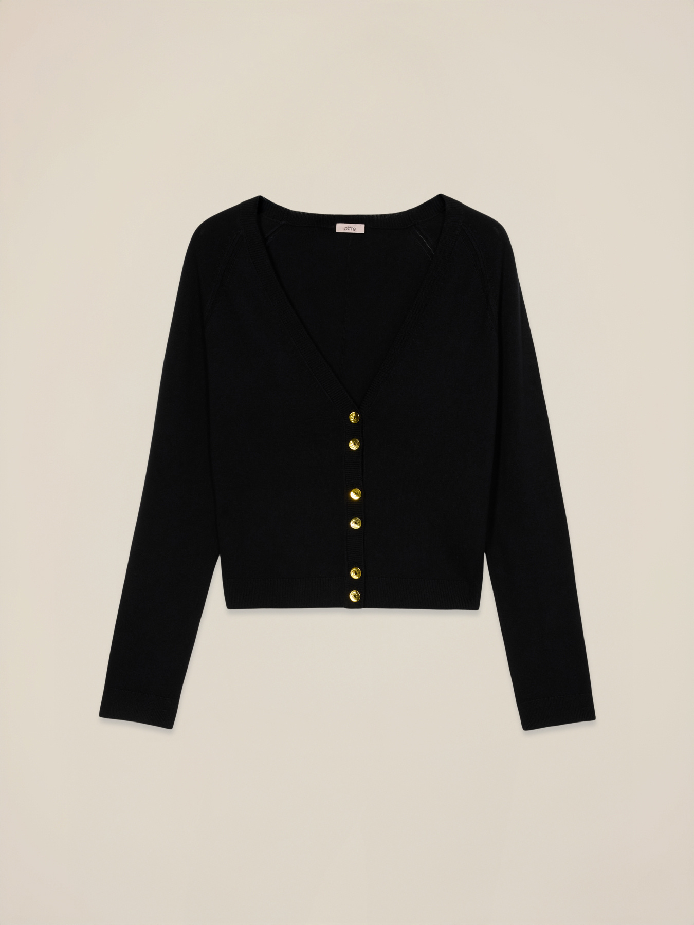 Cardigan col V m&eacute;lange viscose image number 3