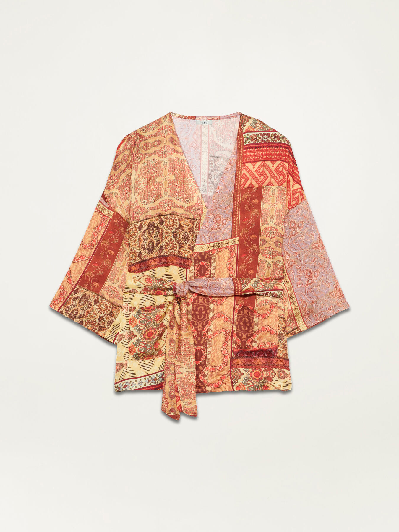 Kimono aus gemustertem Satin image number 4