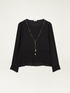 Blouse pliss&eacute;e avec cha&icirc;ne image number 4