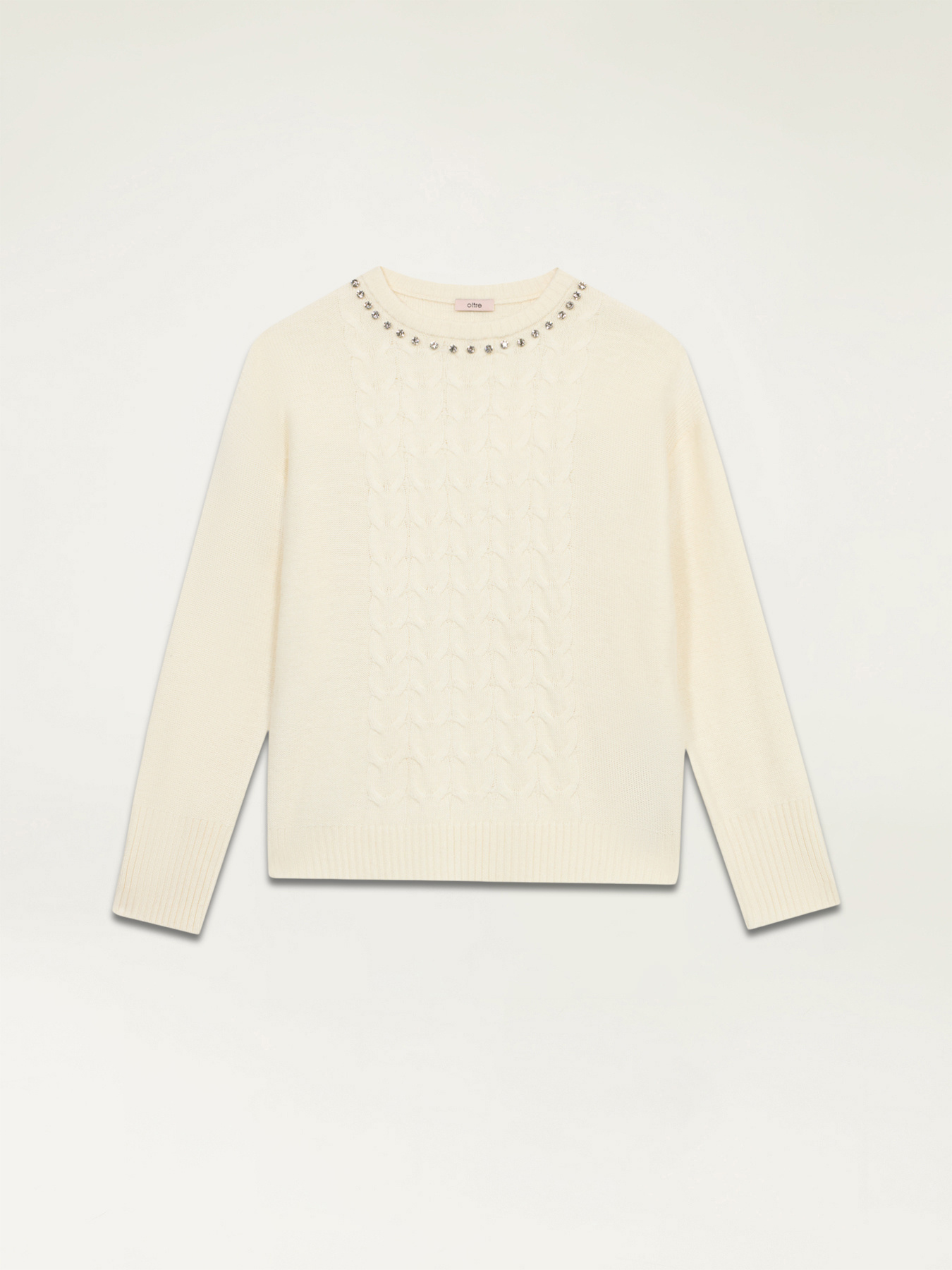 Cashmere blend sweater with gemstones image number 3