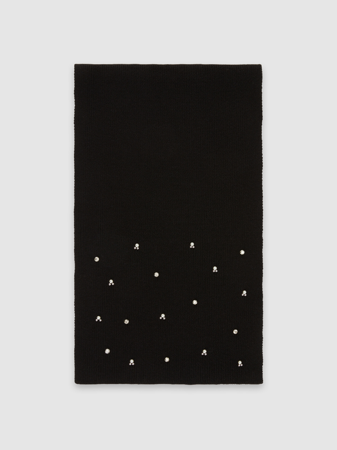 Sciarpa con perle e castoni image number 1