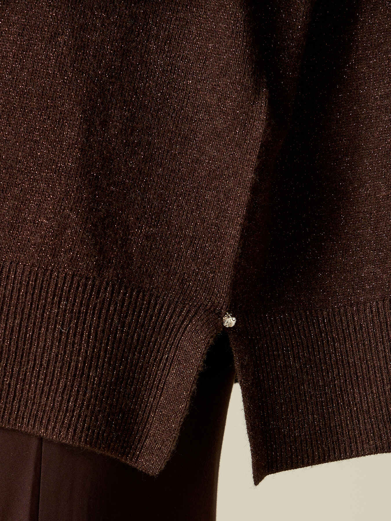 Oversized lurex wool-blend sweater image number 2