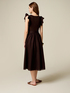 Two-material flare dress image number 1