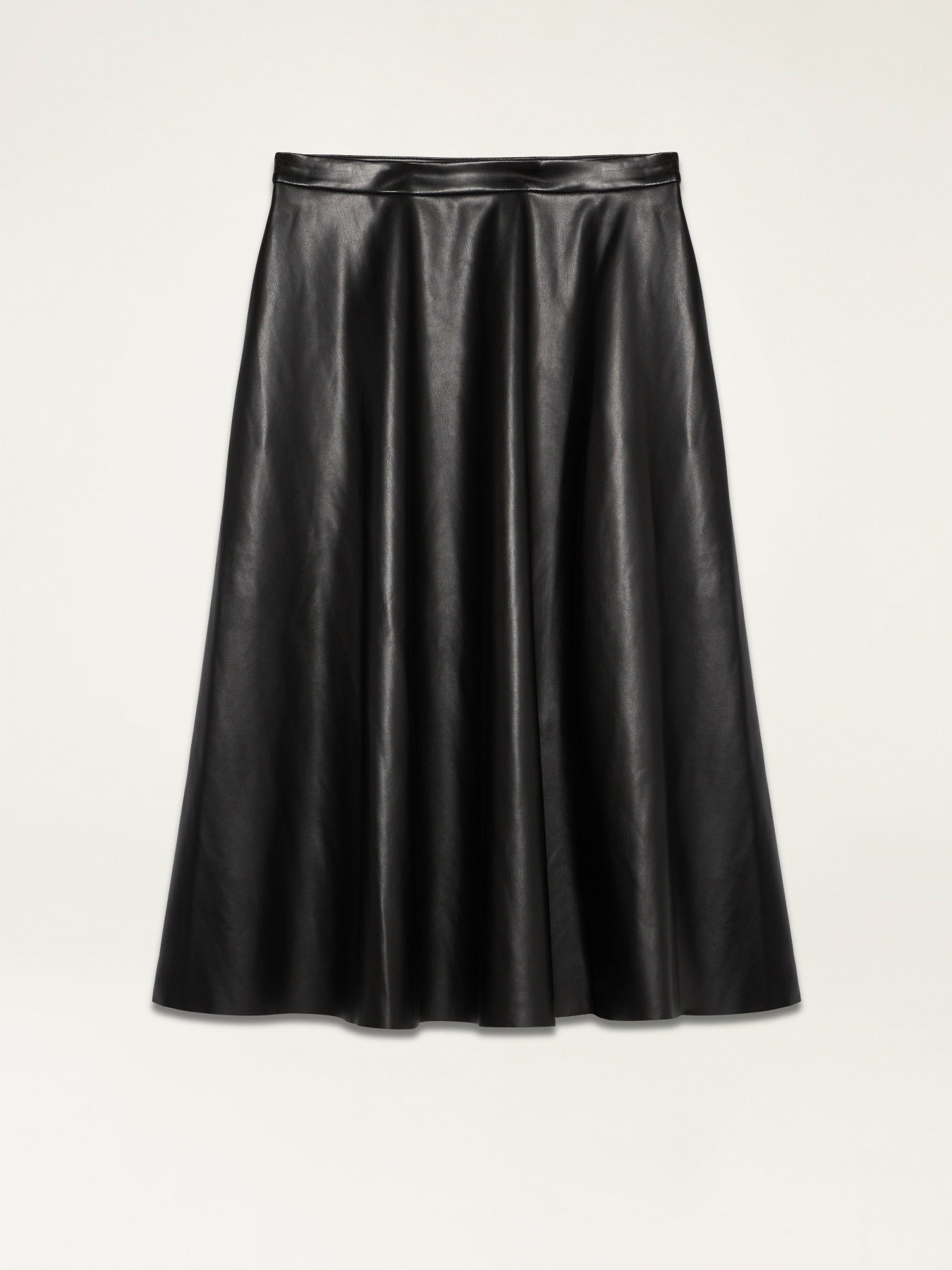 Jupe midi en tissu enduit image number 4