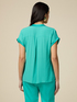 Short-sleeved viscose blouse image number 1