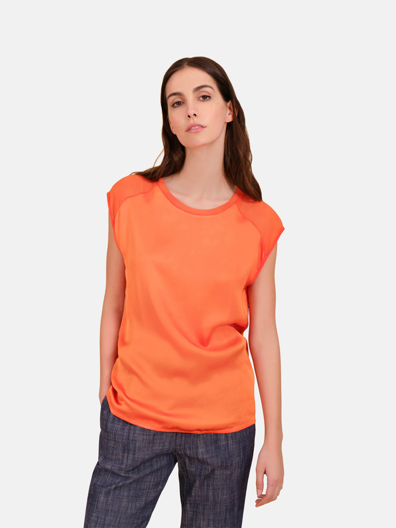 Top en satin de viscose image number 0
