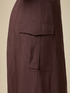 Wraparound linen blend skirt image number 2