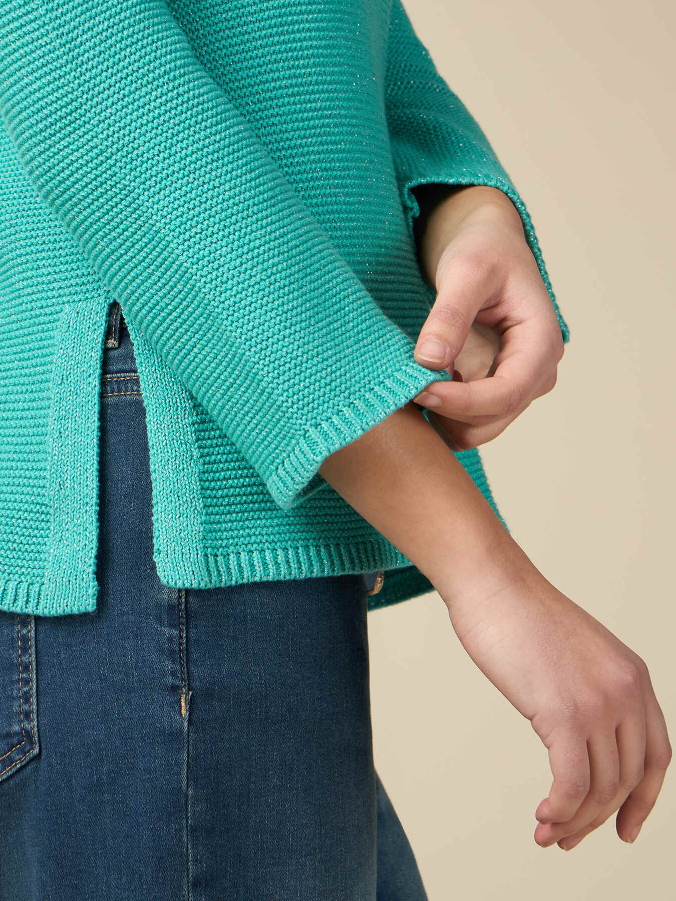 Pullover aus Lurex-Baumwolle-Mischgewebe image number 2