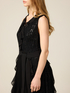 Vestido midi con volantes y lentejuelas image number 2