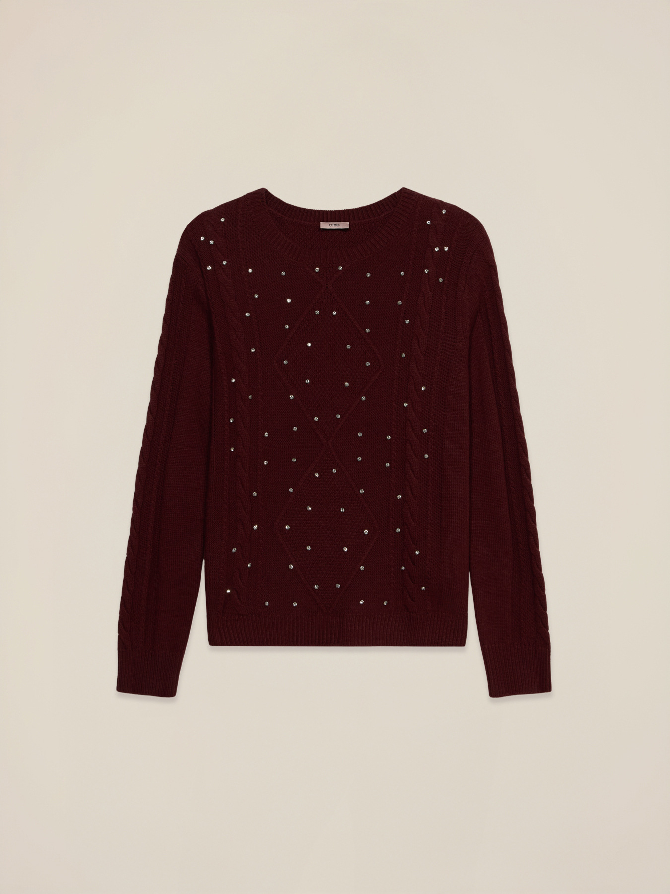 Maglia misto cashmere con castoni image number 3