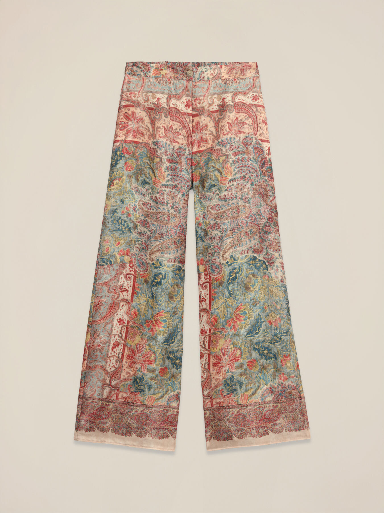 Pantaloni palazzo in raso image number 4