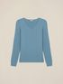 V-neck viscose blend sweater image number 3