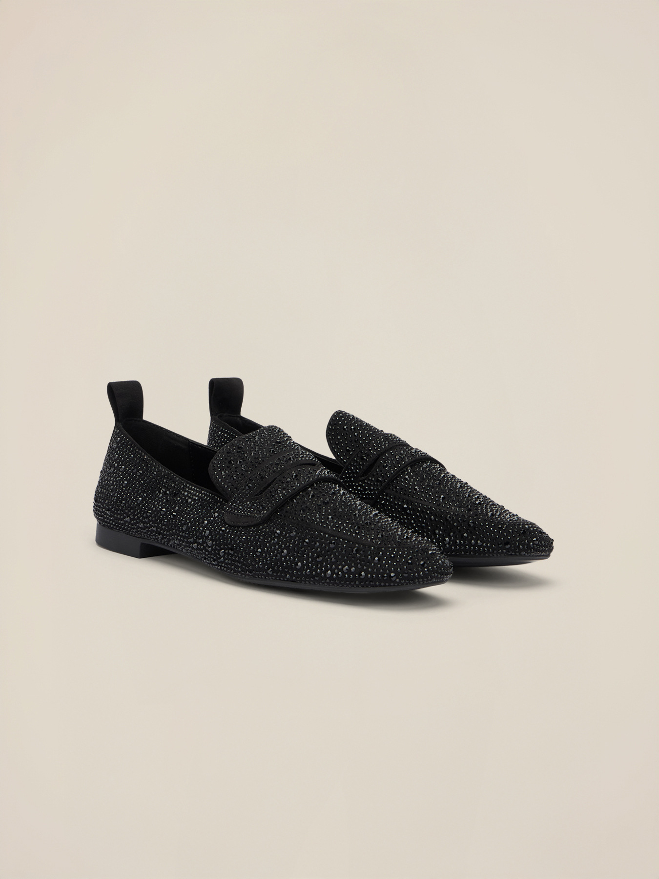 Ballet flats with rhinestone embellishments image number 1