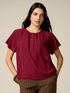 Blouse en viscose avec drap&eacute; image number 0