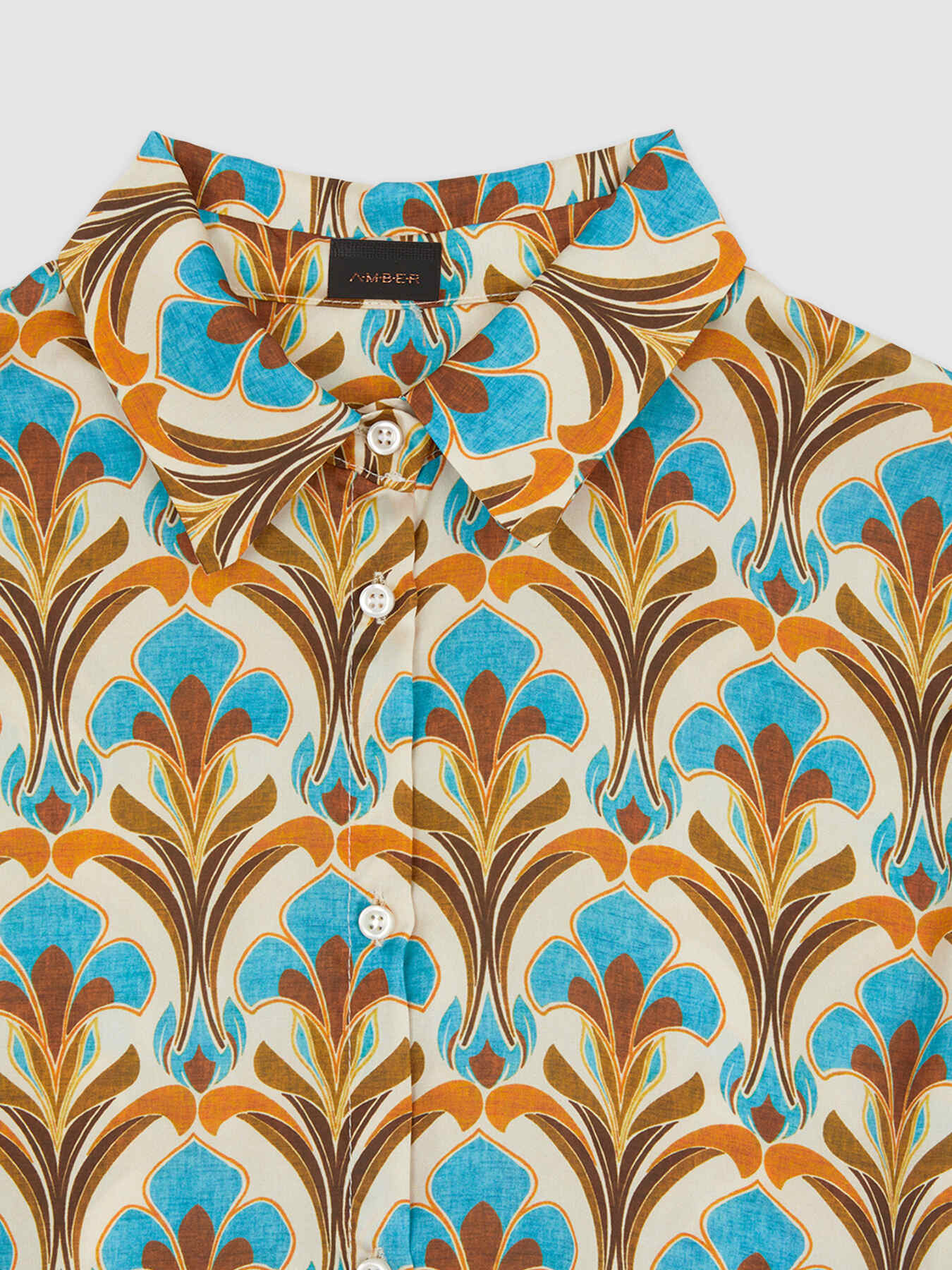 Camicia in raso fantasia image number 5