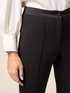 Flare pants in cr&ecirc;pe fabric image number 2