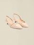 Pointed slingback pumps with kitten heel image number 3