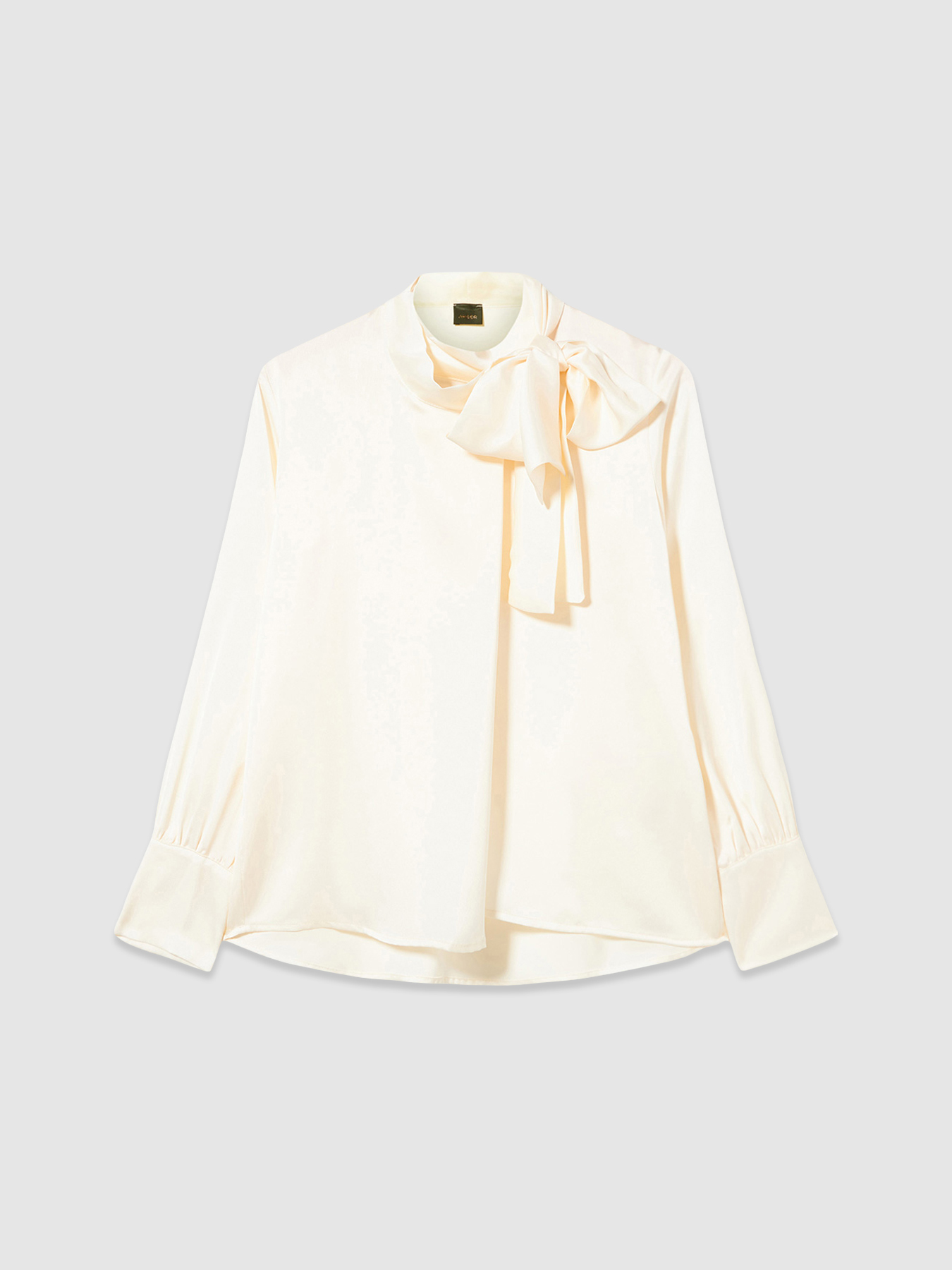 Satin blouse with bow image number 4