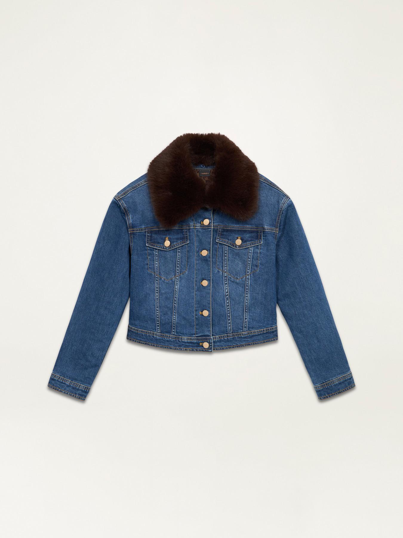 Denim jacket with quilted lining image number 0