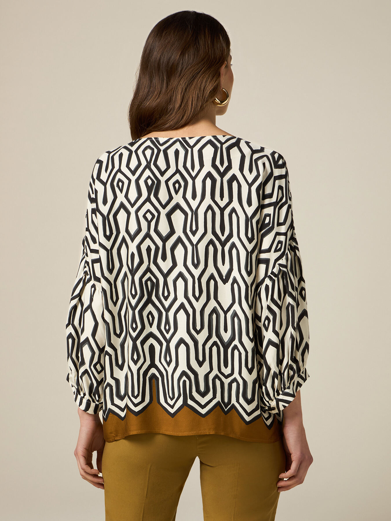 Bluse aus gemusterter Viskose image number 1