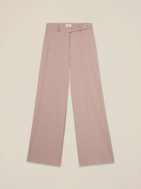 Pantaloni palazzo tinto filo
