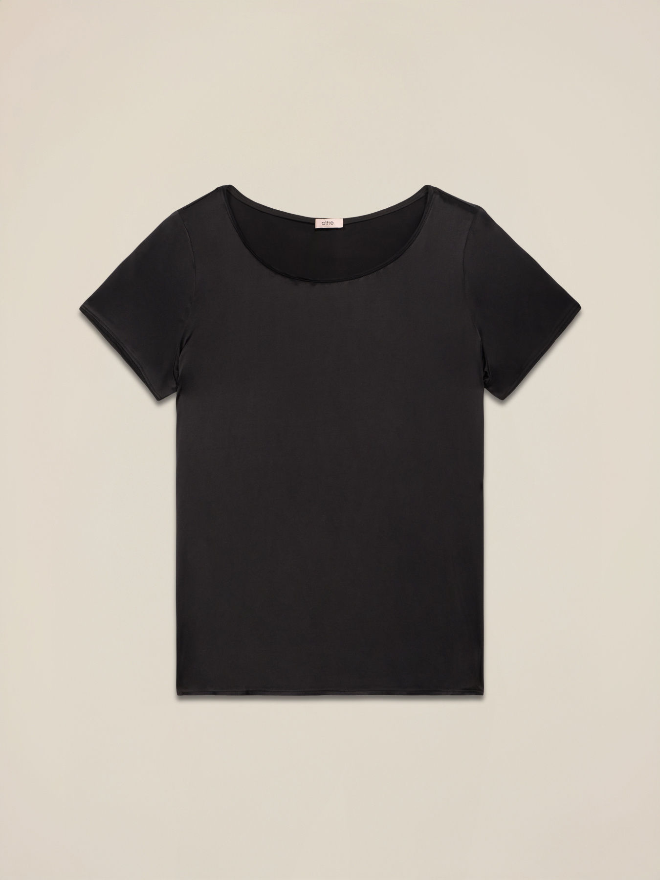 Viscose blend satin T-shirt image number 3