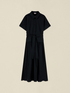 Poplin shirtdress with sash belt image number 3