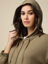 Hanorac soft touch cu fermoar și glugă image number 2