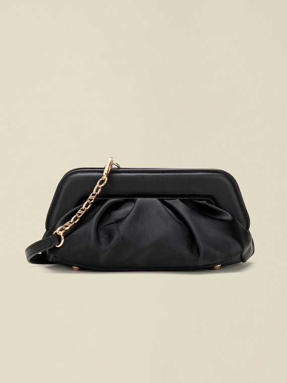 Clutch avec drap&eacute; et bandouli&egrave;re