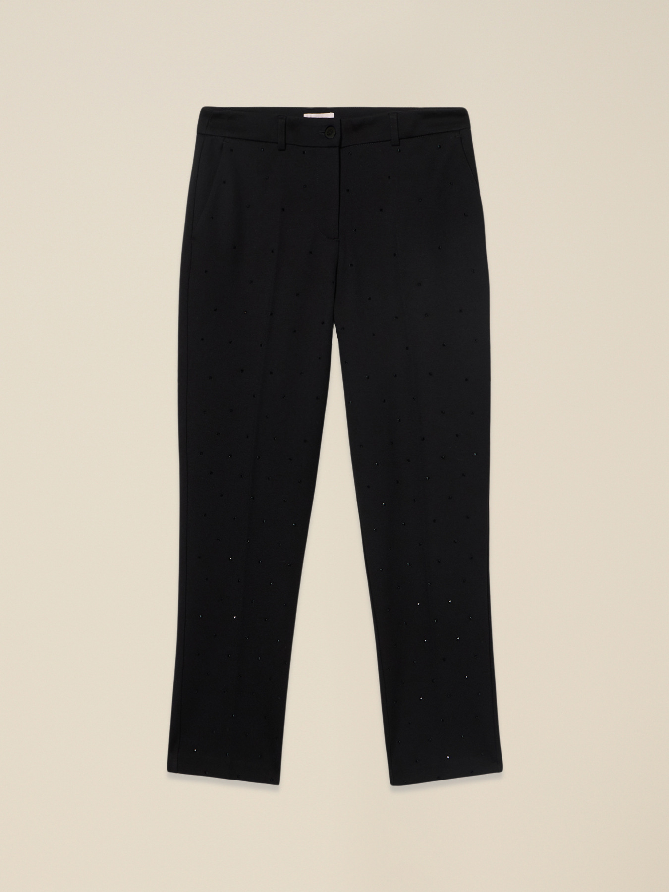 Pantaloni țigară cu cristale image number 4