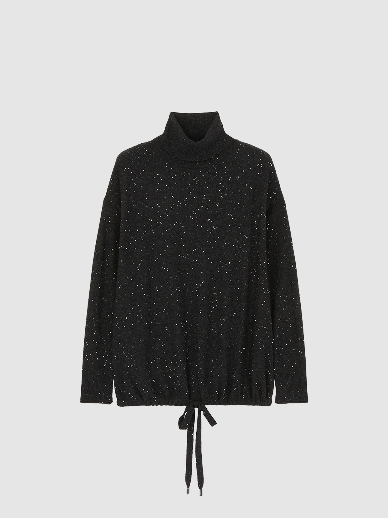 Cashmere blend lurex turtleneck sweater with sequins image number 3