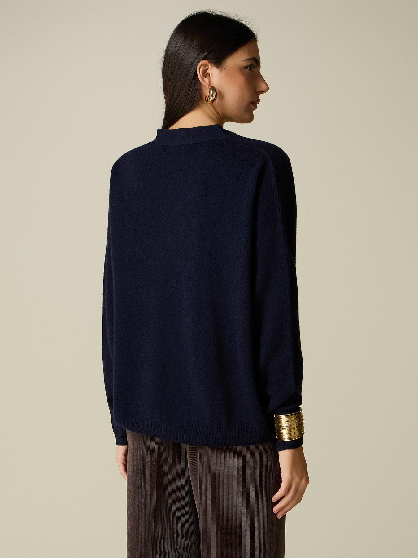 Cardigan aus reiner Wolle mit V-Ausschnitt image number 1