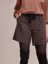Pantalones cortos de cuadros de franela con faja image number 2