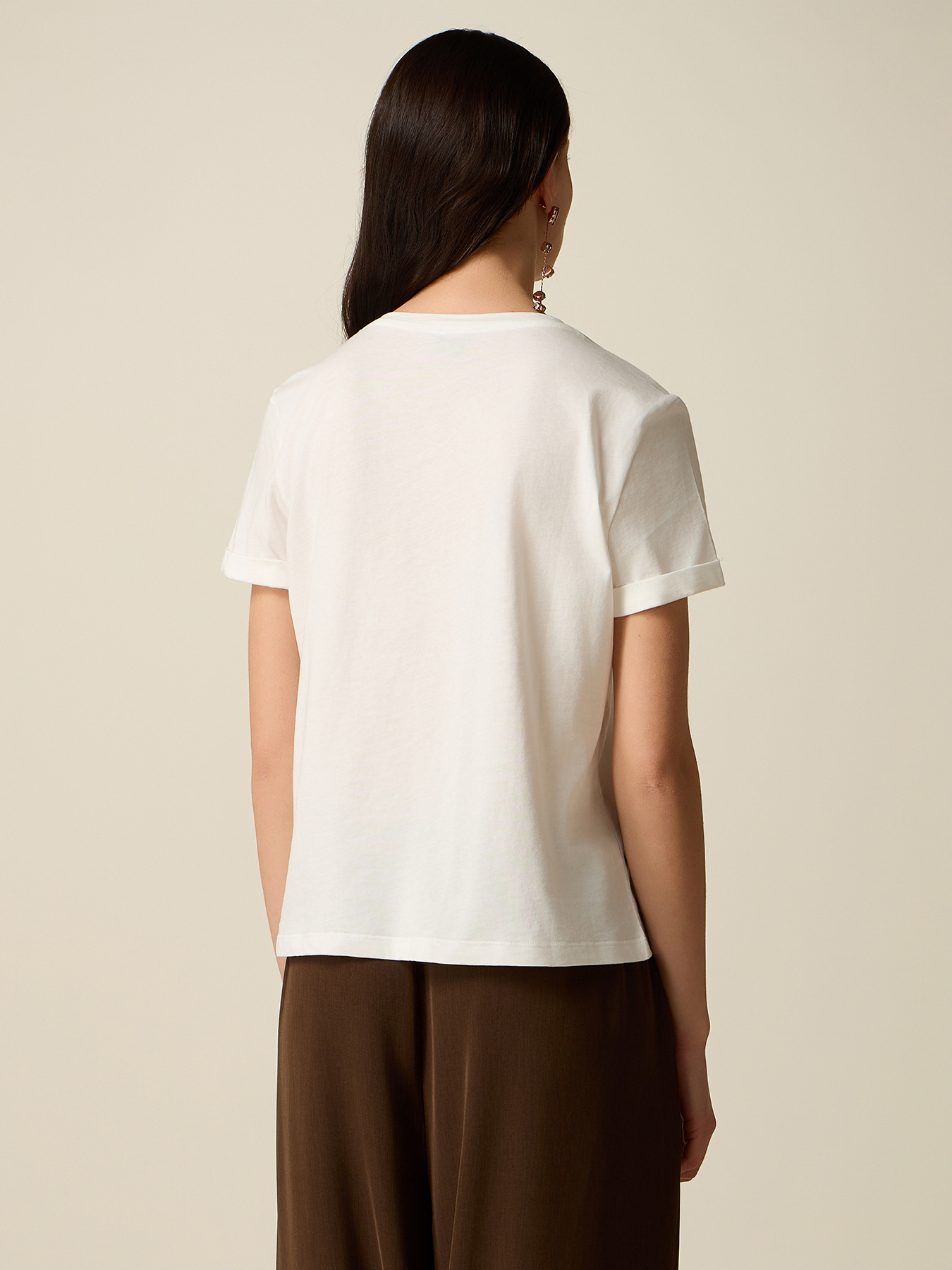 Cotton T-shirt with appliqu&eacute;s image number 1