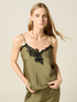 Satin-Top mit Spitze image number 0