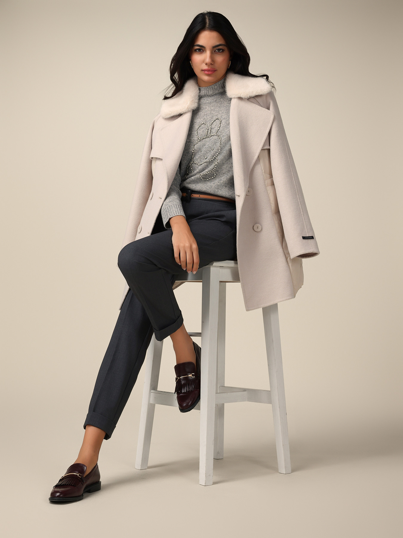 Melierte Regular-Hose image number 0