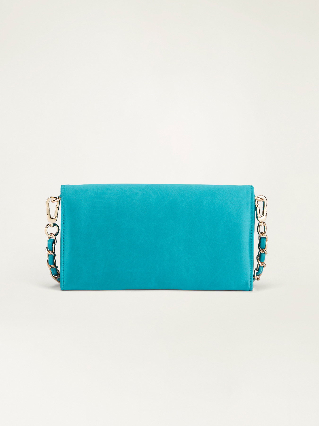 Satin clutch bag with rhinestones image number 2