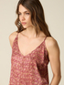 Patterned viscose satin top image number 2